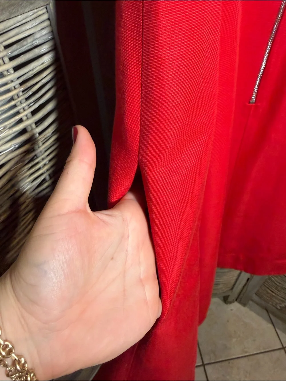 Kate Spade Red Silk Cotton Blend Fit and Flare Dress - size 8
